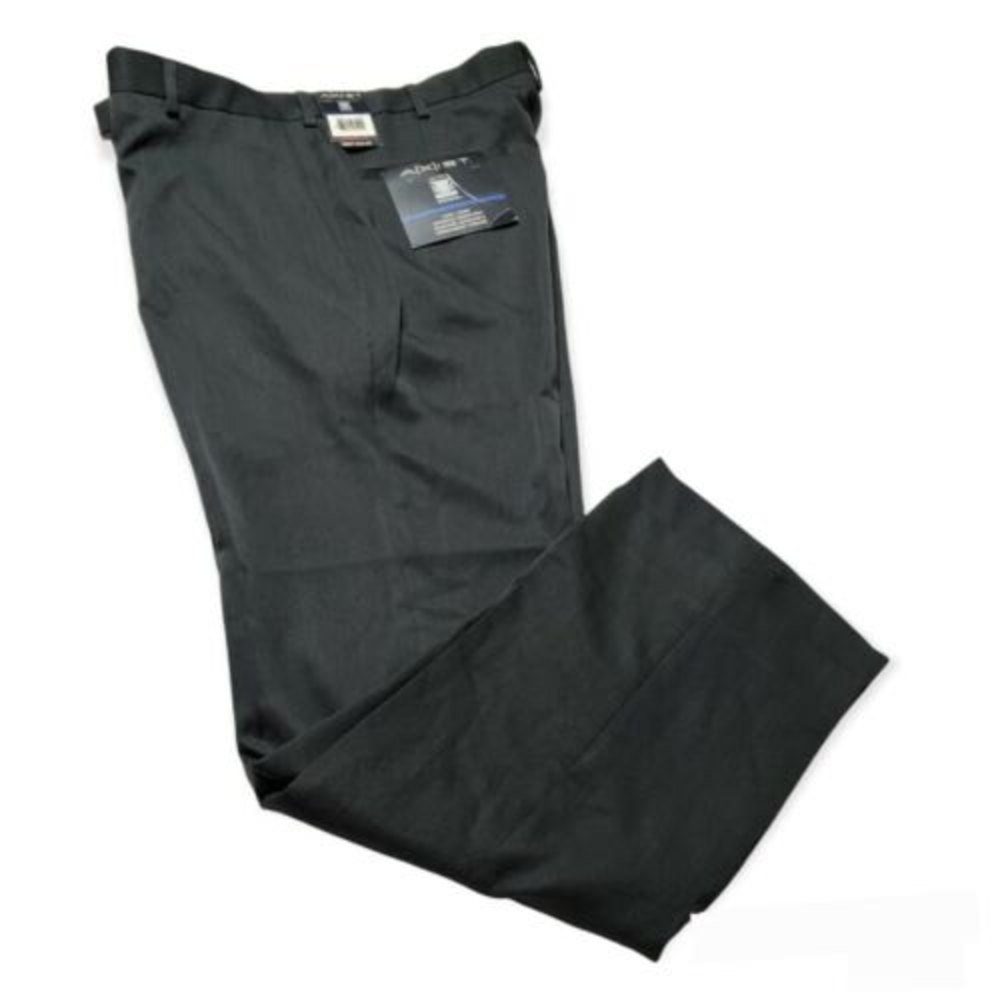 Men's axist ultra series 34Wx30L straight fit black dress pants